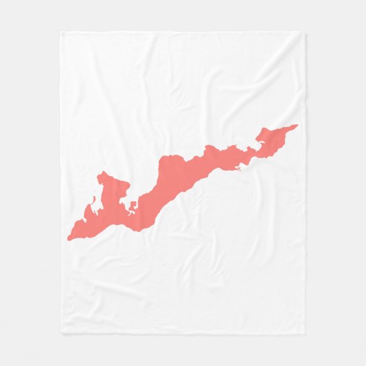 Fishers Island Fleece Blanket – Pink/White – Solo Deken (Voorkant)