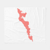 Fishers Island Fleece Blanket – Pink/White – Solo Deken (Voorkant (Horizontaal))