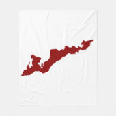 Fishers Island Fleece Blanket – Red/White – Solo (Voorkant)