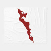 Fishers Island Fleece Blanket – Red/White – Solo (Voorkant (Horizontaal))