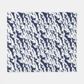 Fishers Island Fleece Deken – Blauw/Wit (Voorkant (Horizontaal))