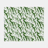 Fishers Island Fleece Deken – Groen/Wit (Voorkant (Horizontaal))
