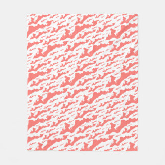 Fishers Island Fleece Deken – Roze/Wit