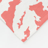 Fishers Island Fleece Deken – Roze/Wit (Hoek)