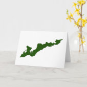 Fishers Island Logo Notecard - Fishers Island, NY Kaart (Gele Bloem)