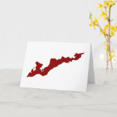 Fishers Island Logo Notecard - Fishers Island, NY Kaart (Gele Bloem)