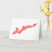 Fishers Island Logo Notecard - Fishers Island, NY Kaart (Gele Bloem)