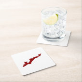 Fishers Island Logo Papier Onderzetters - Rood (Insitu)