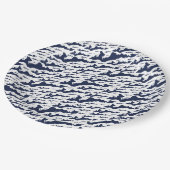 Fishers Island Logo Papieren Borden – Navy/White Papieren Bordje (Gekanteld)