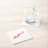 Fishers Island Logo papieren Onderzetters - Coral  (Insitu)