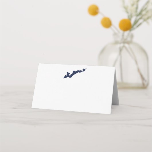 Fishers Island Logo Place Cards - Blauw Plaatskaartje (Voorkant)
