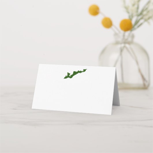 Fishers Island Logo Place Cards - Groen Plaatskaartje (Voorkant)