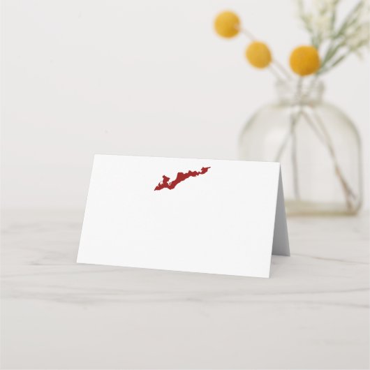 Fishers Island Logo Place Cards - Rood Plaatskaartje (Voorkant)