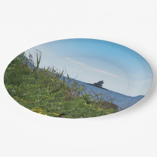 Fishers Island - Race Rock Light - Paper Borden Papieren Bordje (Gekanteld)