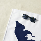 Fishers Island Strandlaken – Blauw/Wit (In situ)