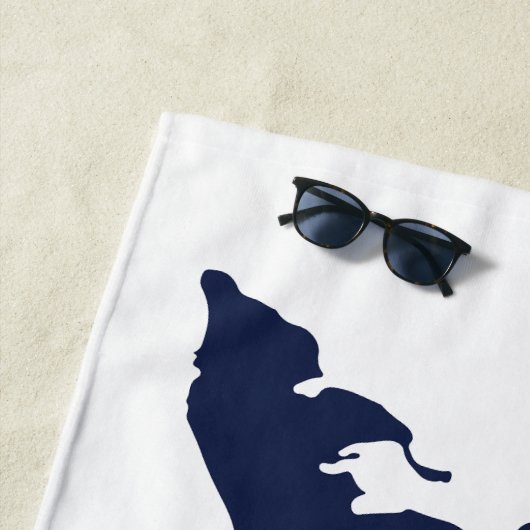 Fishers Island Strandlaken – Blauw/Wit (In situ)