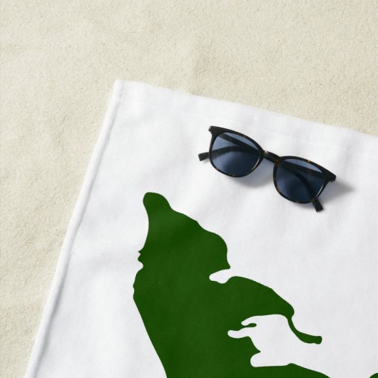 Fishers Island Strandlaken - Groen/Wit (In situ)