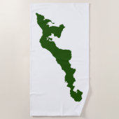 Fishers Island Strandlaken - Groen/Wit (Voorkant)