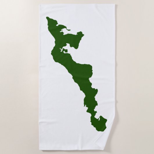 Fishers Island Strandlaken - Groen/Wit (Voorkant)