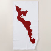 Fishers Island Strandlaken – Rood/Wit (Voorkant)