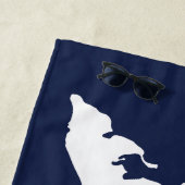 Fishers Island Strandlaken – Wit/Blauw (In situ)