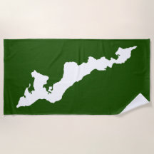 Fishers Island Strandlaken – Wit/Groen