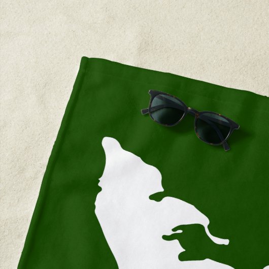 Fishers Island Strandlaken – Wit/Groen (In situ)