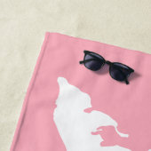 Fishers Island Strandlaken – Wit/Roze (In situ)