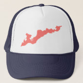 Fishers Island Trucker Hoed - Coral Pink Trucker Pet (Voorkant)