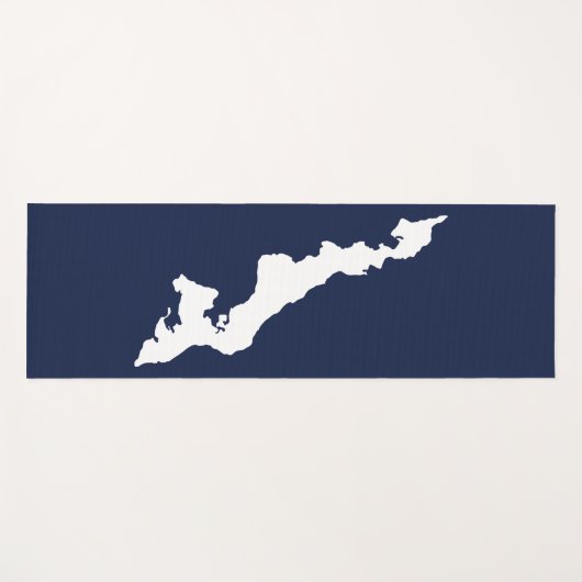 Fishers Island Yoga Mat – Wit/Blauw (Voorkant (horizontaal))