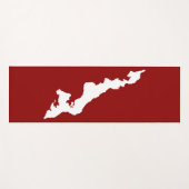 Fishers Island Yoga Mat – Wit/Rood (Voorkant (horizontaal))