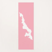 Fishers Island Yoga Mat – Wit/Roze (Voorkant)