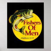 Fishers Of Men Christian Matthew 4-19 Bible Fishin Poster (Voorkant)