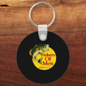 Fishers Of Men Christian Matthew 4-19 Bible Fishin Sleutelhanger (Voorkant)