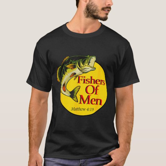 Fishers Of Men Christian Matthew 4-19 Bible Fishin T-shirt (Voorkant)
