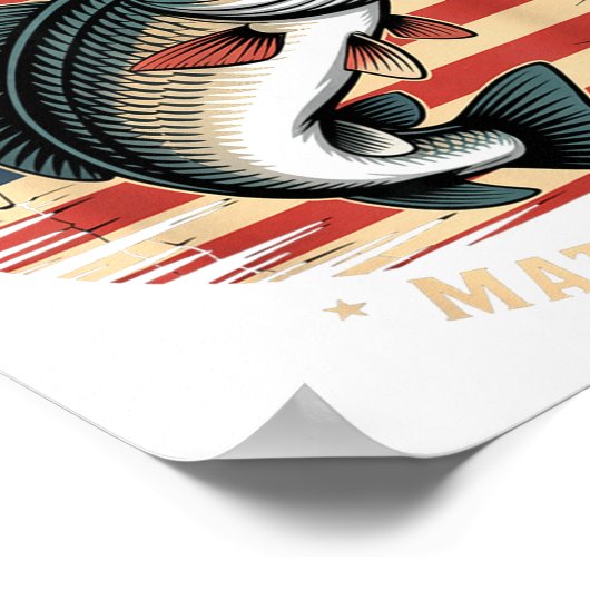 Fishers Of Men Matthew 4 19 American Flag B Poster (Hoek)