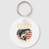 Fishers Of Men Matthew 4 19 American Flag B Sleutelhanger (Voorkant)