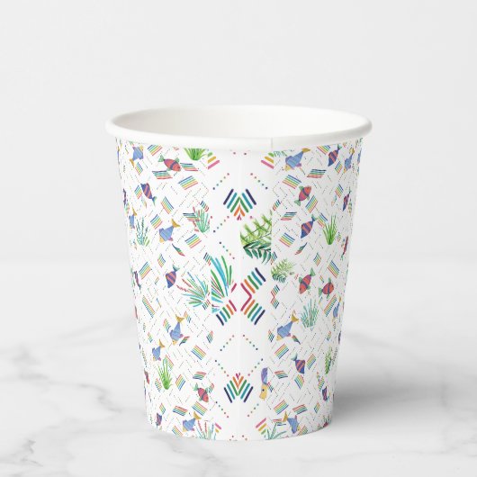 Fishes and Plants in Pond Papieren Bekers (Rechts)