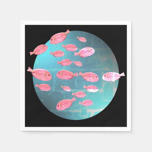 Fishes Art Cocktail servet (Voorkant)
