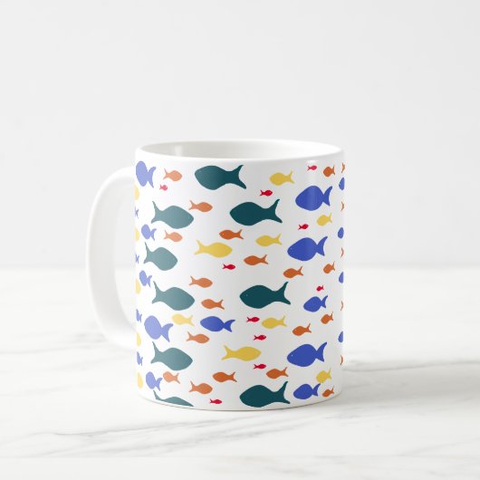 Fishes Classic Witte Mok (Voorkant links)