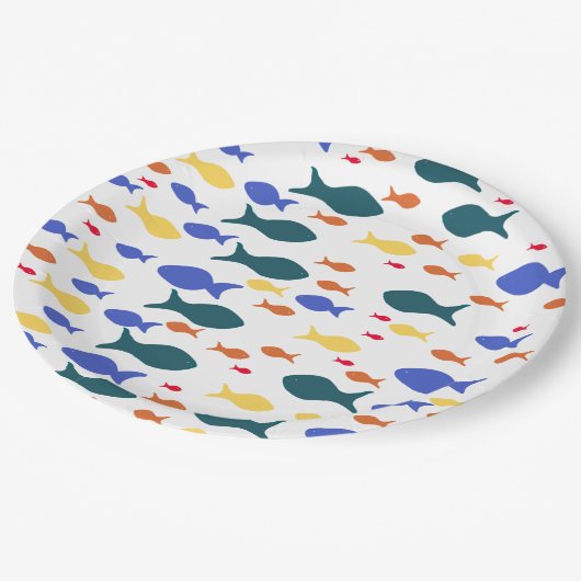 Fishes Custom Paper Borden Papieren Bordje (Gekanteld)