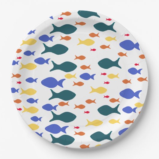Fishes Custom Paper Borden Papieren Bordje (Voorkant)