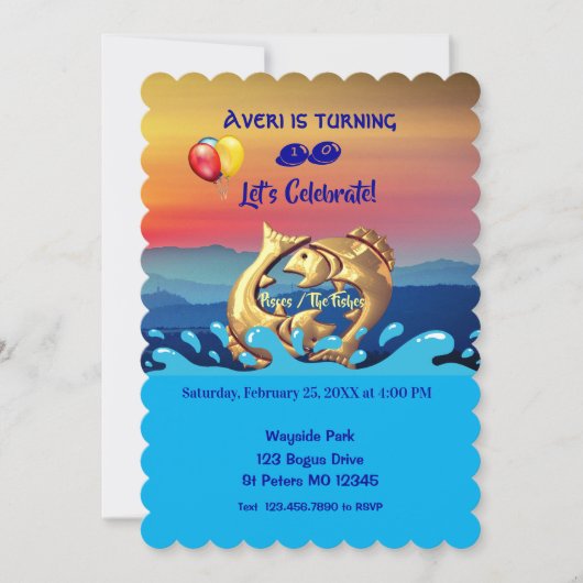 Fishes Pisces Birthday / feb. 19 - maart 20 Kaart (Voorkant)