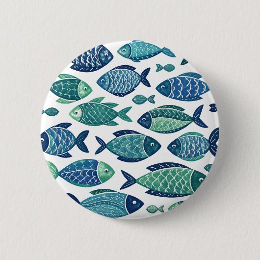 Fishes Ronde Button 5,7 Cm (Voorkant)