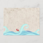 Fishes Surfing Waves Briefkaart (Achterkant)