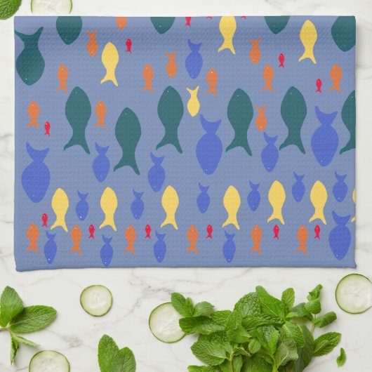Fishes Tea Towel Theedoek (Gevouwen)