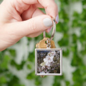 Fisheye uitzicht van Butterfly on flower Sleutelhanger (Hand)