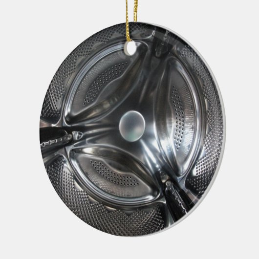 Fisheye Washmachine Drum inside Keramisch Ornament (Links)