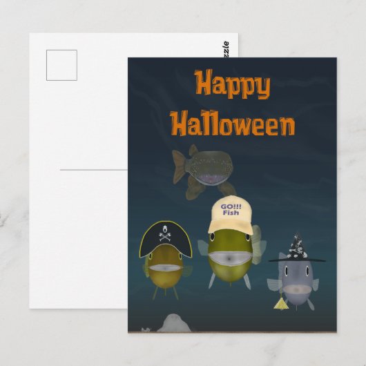 FishFolkArt 2019 Halloween Kaart (Voorkant / Achterkant)