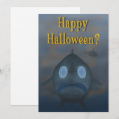 FishFolkArt Halloween 2024 Feestdagenkaart (Voorkant / Achterkant)